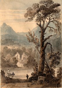 Begraafplaats van de Breadalbanes, vanaf het kerkhof, Killin door Mary Elizabeth Monck